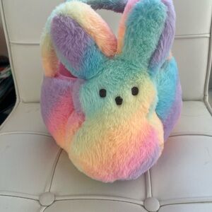 Rainbow Peep Easter egg Basket